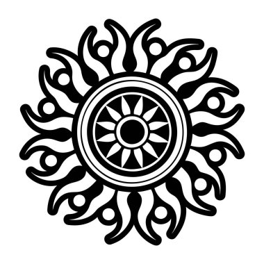 Güneş tekeri simgesi biçiminde