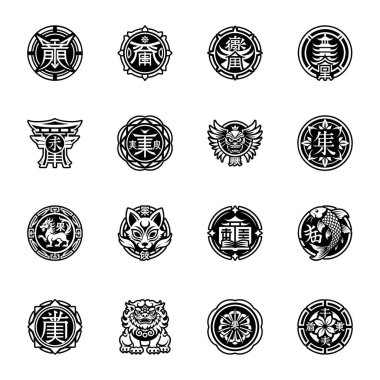 Askeri simgelerin vektör çizimi