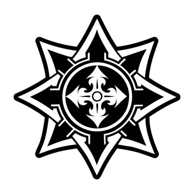 Ninja yıldızı sembolünün katı bir simgesi