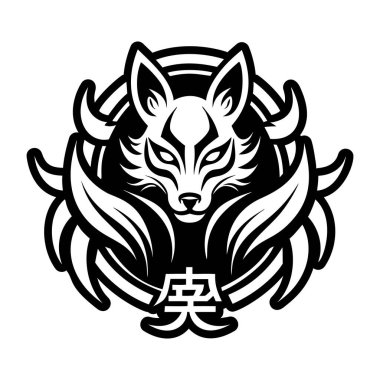 Kabartma biçiminde ruh tilki simgesi simgesi