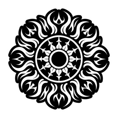 Doldurulmuş güneş dövmesi simgesi