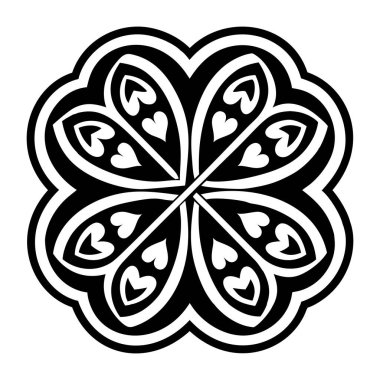 Tam biçimli şanslı yaprak simgesi