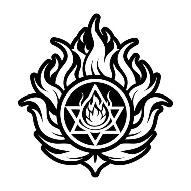 Dolu biçimdeki mistik alev simgesi