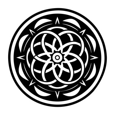 Kutsal düğüm sembolünün dolu bir biçim simgesi