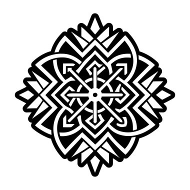 Asatru pagan simgesi tam stil