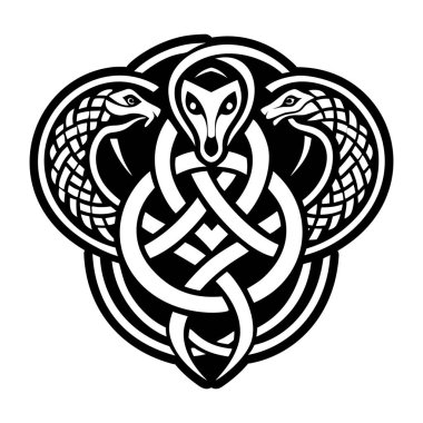 Katı biçimde Kelt yılan simgesi