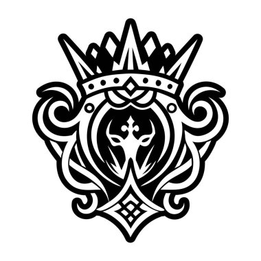 Taç dövmesi sembolünün doldurulmuş bir simgesi