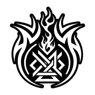 Dolu biçimdeki alev sembolü simgesi