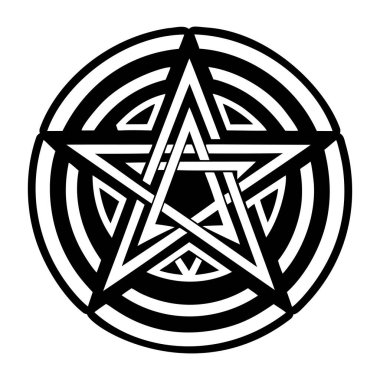 Pentagram pagan sembolünün katı bir simgesi