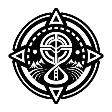 Seyahat rünü sembolünün bir simgesi