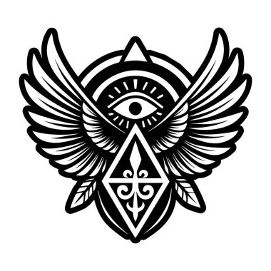 Maat tüyü sembolünün katı biçim simgesi