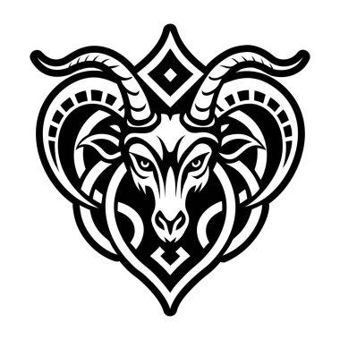 Kabartma biçiminde boynuzlu yılan simgesi