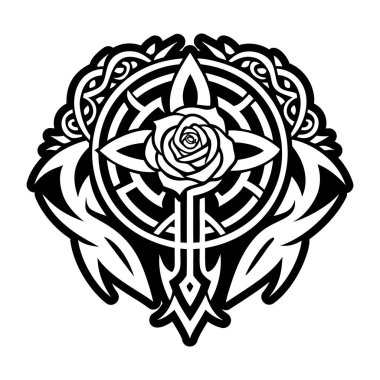 Dikenli gül sembolünün doldurulmuş bir simgesi