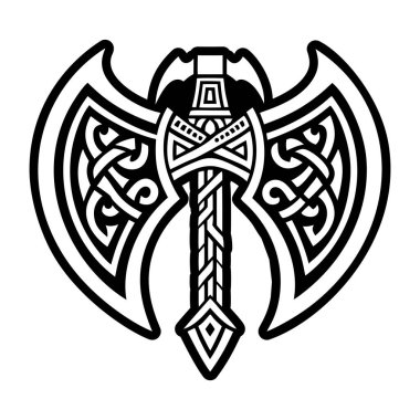 Viking balta simgesi simgesi katı biçimde