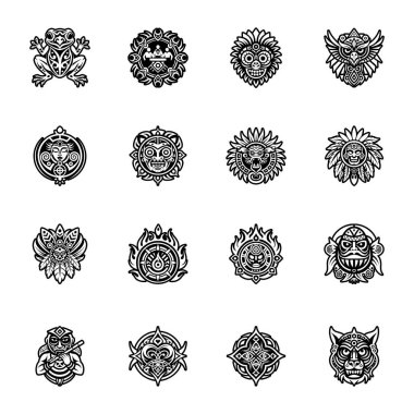 Tebrik kartı, dövme, davetiye, düğün davetiyesi ve tebrik kartları için vektör siyah ve beyaz çiçek tasarımı ögelerini ayarla.