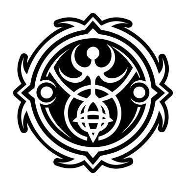 Siyah ve beyaz simgesinin vektör illüstrasyonu