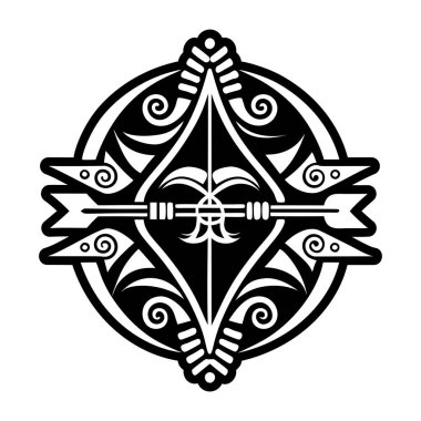 Yay okunu tasvir eden bir glyph biçim simgesi