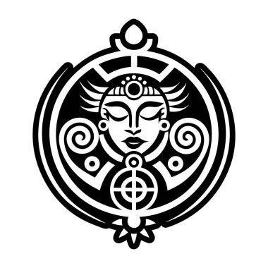 Dünya tanrıçasını tasvir eden şekil simgesi