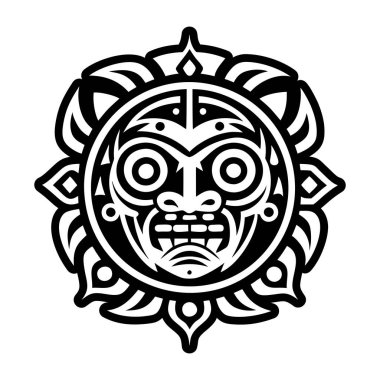 Dünya ruhları dövme simgesi olarak kabartma biçiminde