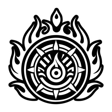 Ateş ayini sembolü tasvir eden sembol şekli