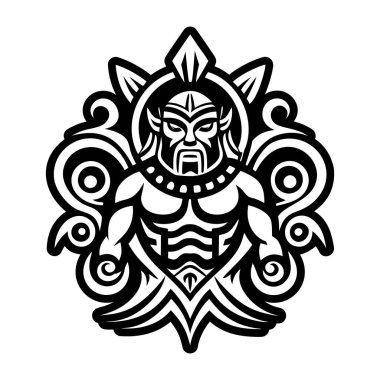 Taino okyanus tanrısı, kabartma dövme ikonu