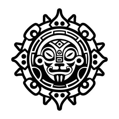 Kabile maskesi motifli kutsal kaya, sembol