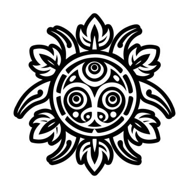 Deniz yosunu taino sembolü, kabartma simgesi