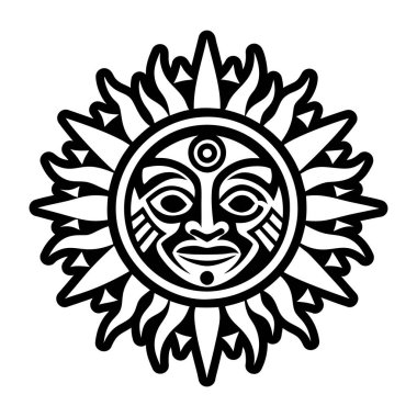 Bir taino güneş tanrısının katı biçim simgesi