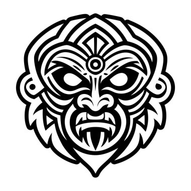 Kabile yaşlı yüzü maskesi, sembol simgesi