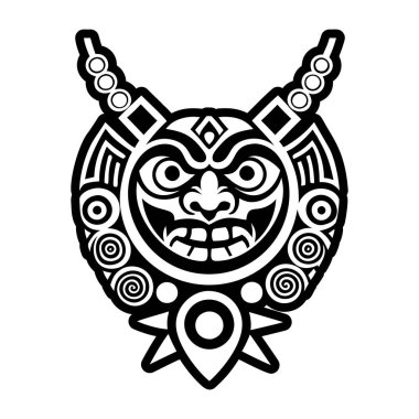 Geleneksel taino kolyesi, glyph tarzı simge