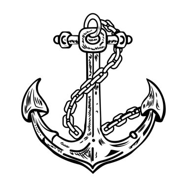 çapa vektör simgesi. Sunucu için beyaz arkaplanda vektör illüstrasyonu izole edildi.