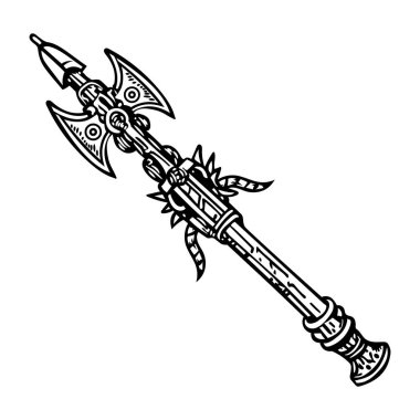 Zıpkın silahı simgesi eski usul