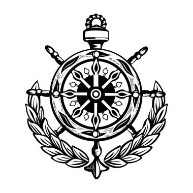 Crown ve pusula vektör illüstrasyon tasarımlı pusula