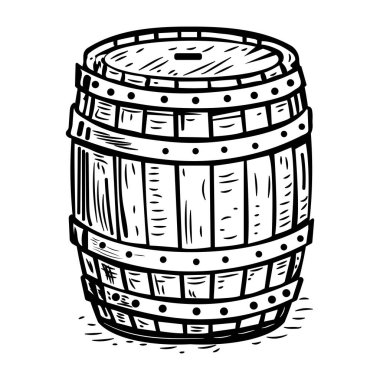 Ahşap fıçının klasik bir simgesi.