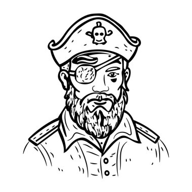 Bir korsan karakterinin klasik bir simgesi