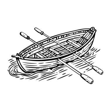 Eski usul yelkenli tekne simgesi