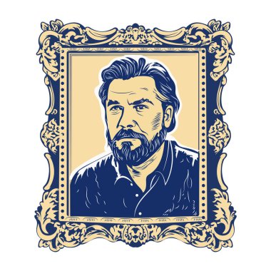 Sinematik poster tasvir eden eski bir simge
