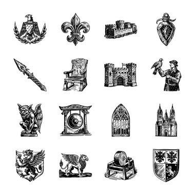 Ortaçağ ve eski hanedan vektör çizimleri