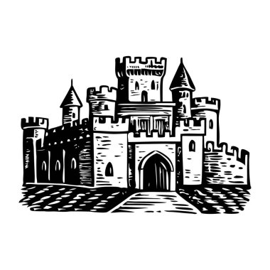 Kale avlusunun klasik bir tasviri