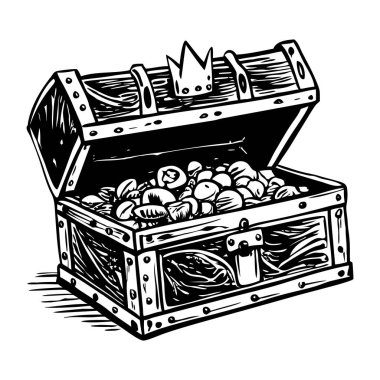 Bir hazine kutusunun klasik çizimi