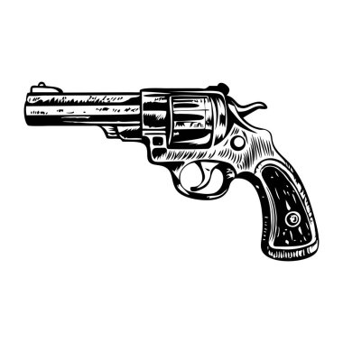 Klasik bir silahın eskiz çizimi