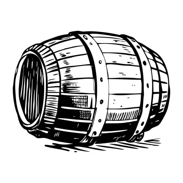 Tahta fıçının kabataslak bir çizimi.