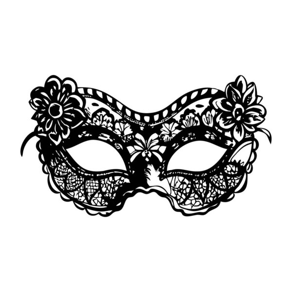 Vintage illustration of a masquerade eye mask