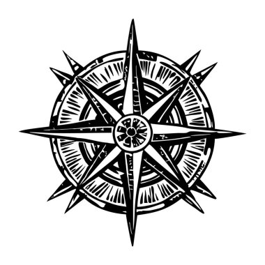 Pusula gül dövmesi illüstrasyonuName