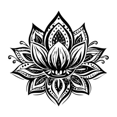 Nilüfer çiçeğinin bir kabartması