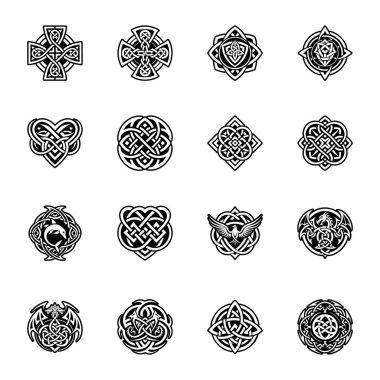 Kelt düğümü ve süsler.