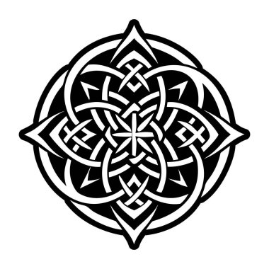 A glyph style icon of celestial celtic symbol clipart