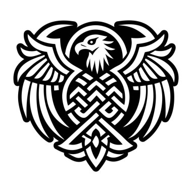 Kelt kartal sembolünün kabartma stili simgesi