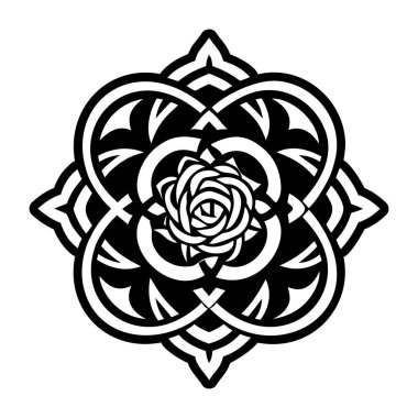 Düz biçimli Kelt gül simgesi