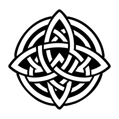 Druid knot icon in filled style clipart